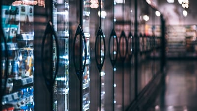 Convenience store fridge aisle